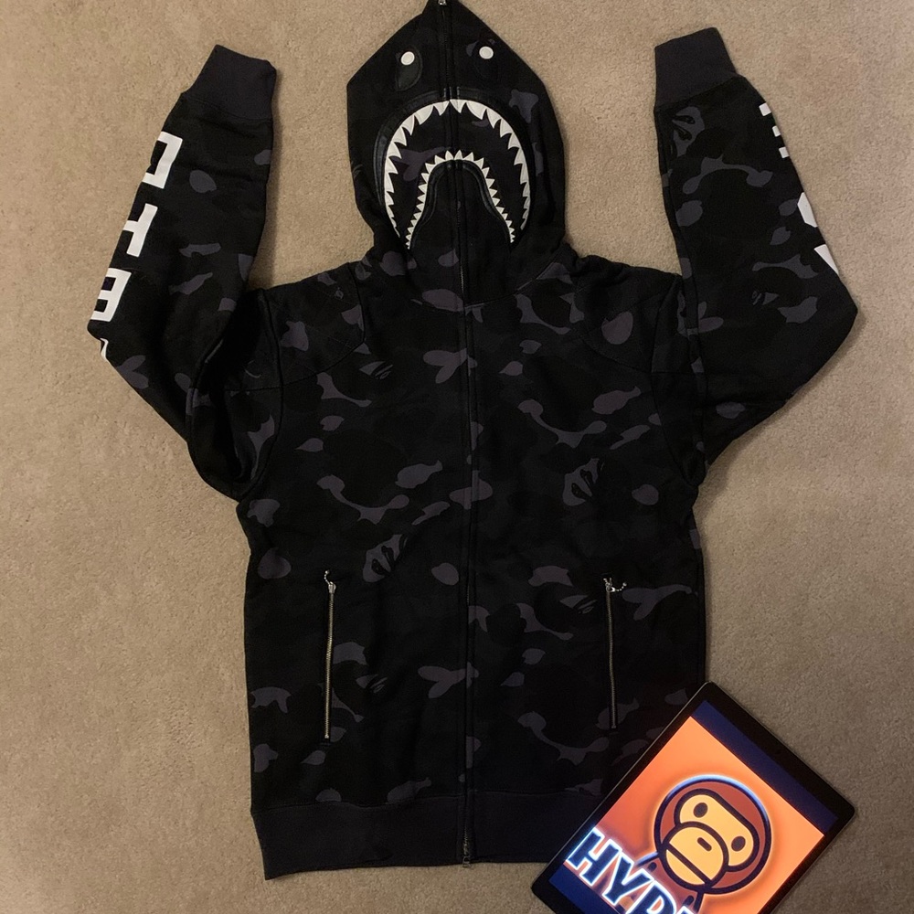Bape A Bathing Ape X NBHD Shark Hoodie Medium